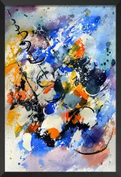 Peinture aquarelle - tableau abstrait