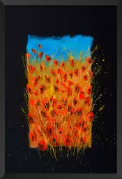 Poésie de coquelicots - tableau toile coquelicot