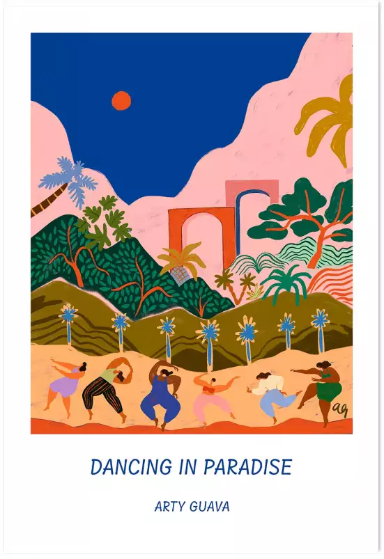 Danser au paradis - affiche art oriental