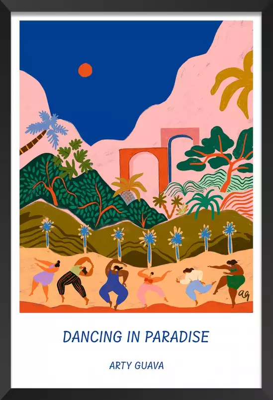 Danser au paradis - affiche art oriental