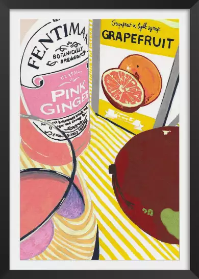 Fentimans gingembre rose - affiche cuisine vintage