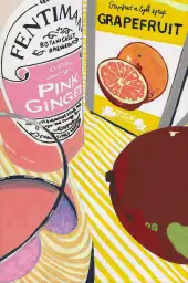 Fentimans gingembre rose - affiche cuisine vintage