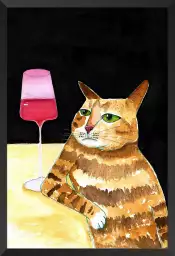 Chat vendredi soir - affiche cuisine humour