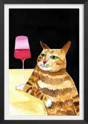 Chat vendredi soir - affiche cuisine humour