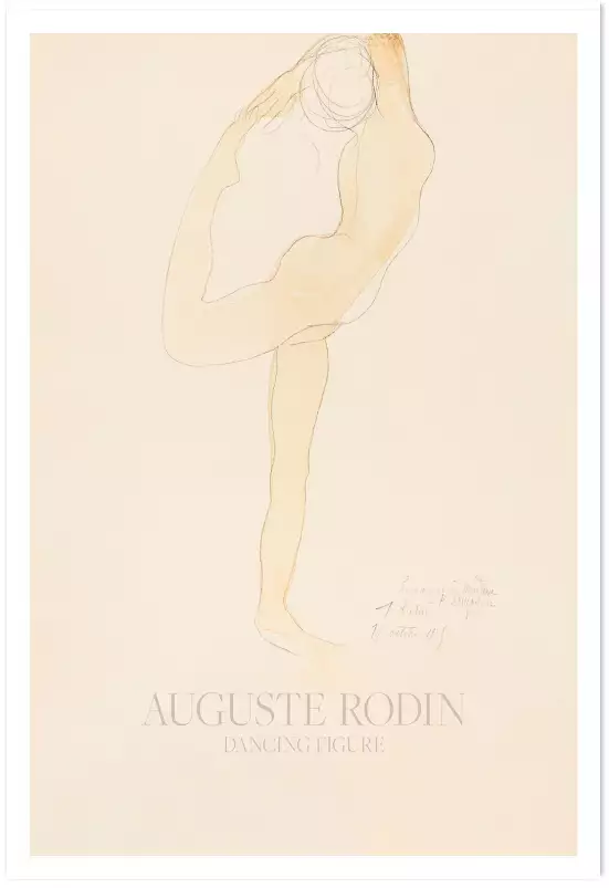 Figure dansante par Auguste Rodin - tableau celebre femme