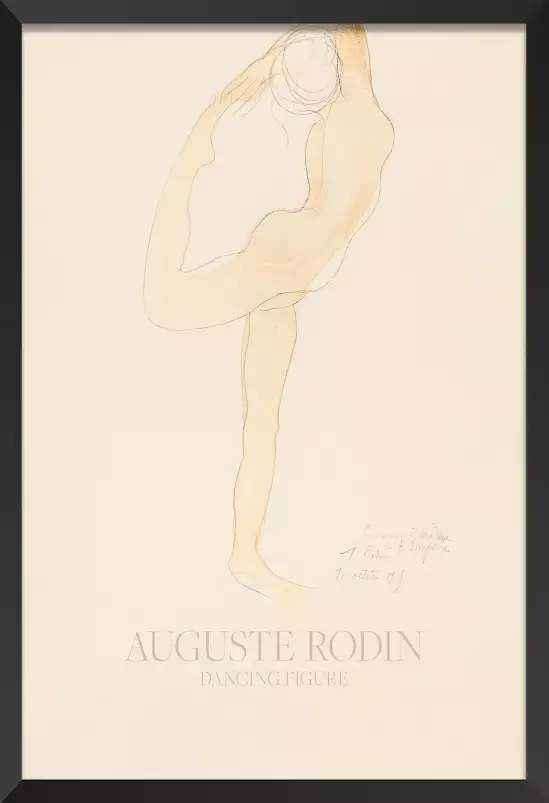 Figure dansante par Auguste Rodin - tableau celebre femme