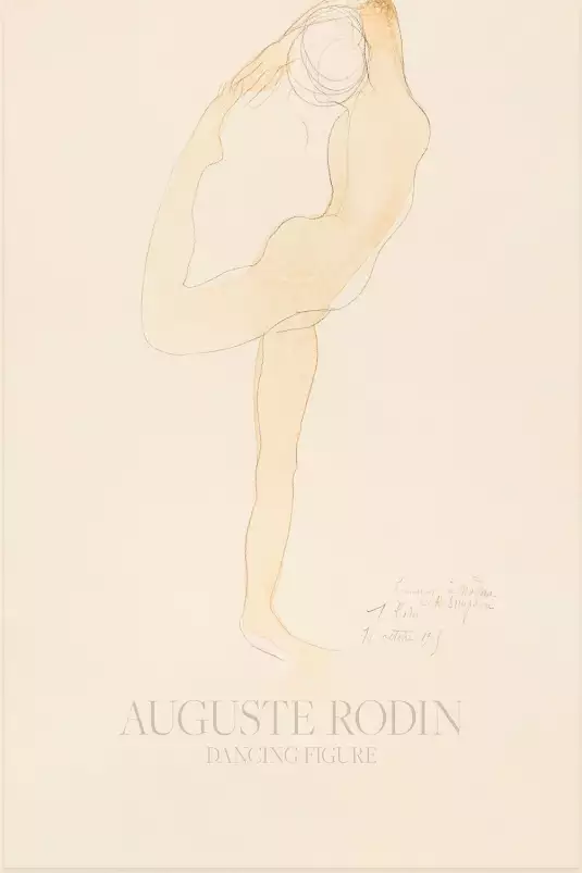 Figure dansante par Auguste Rodin - tableau celebre femme