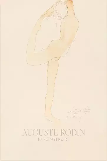 Figure dansante par Auguste Rodin - tableau celebre femme