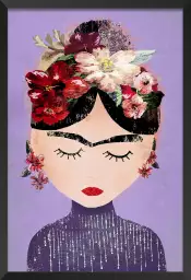 Frida violette - affiche d'art