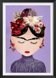 Frida violette - affiche d'art