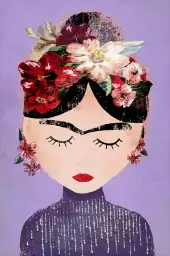 Frida violette - affiche d'art