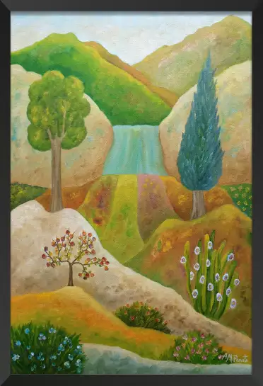 Source du désert - affiche paysage