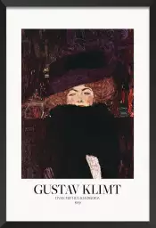 Dame au chapeau et au boa - Tableau de Gustav Klimt