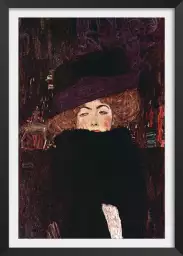 Affiche Dame au chapeau - Tableau de Gustav Klimt