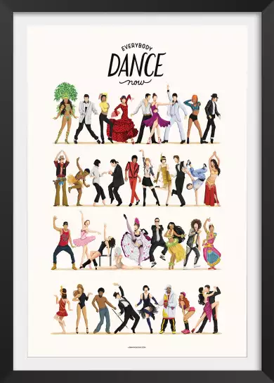 Tout le monde danse maintenant - affiche moderne