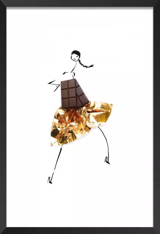 Chocolat d'or - affiche cuisine humour