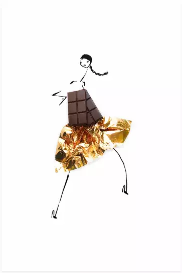 Chocolat d'or - affiche cuisine humour