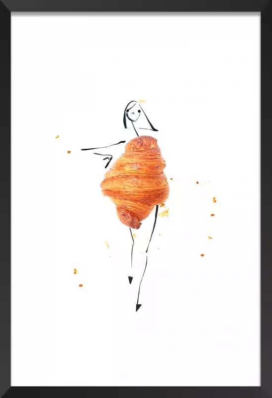 Melle croissant - affiche cuisine humour