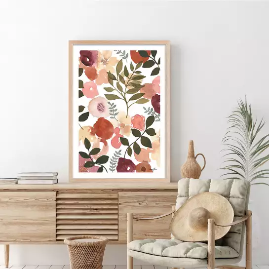 Danse du jardin - affiche de fleurs - affiche de fleurs