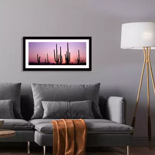 Silhouette Saguaro - affiche cactus