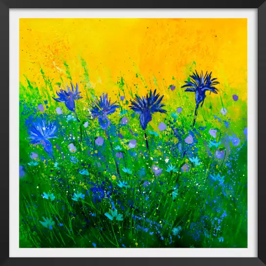 Fleurs bouquet de fleurs bleues - poster fleurs des champs