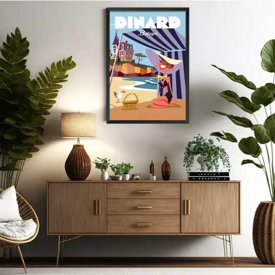 Dinard en été - affiche bretagne