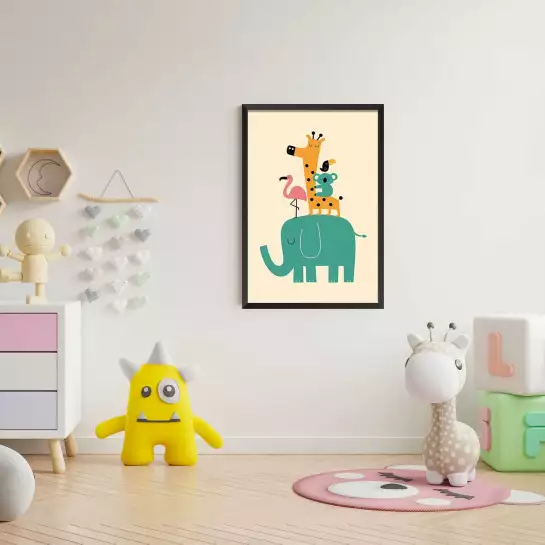 Pyramide des amis - affiche chambre enfant