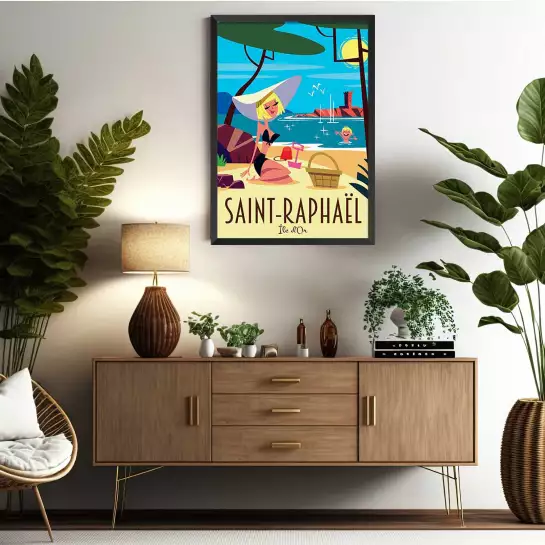 Saint Raphael l'île d' Or - affiche cote d azur