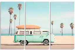 Surf car beach - affiche bord de mer