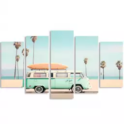 Surf car beach - affiche bord de mer