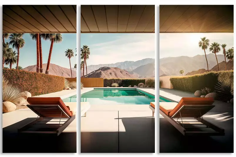 Piscine privée sur Palm Springs - affiche architecture