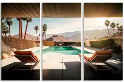 Piscine privée sur Palm Springs - affiche architecture