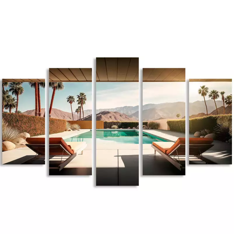 Piscine privée sur Palm Springs - affiche architecture