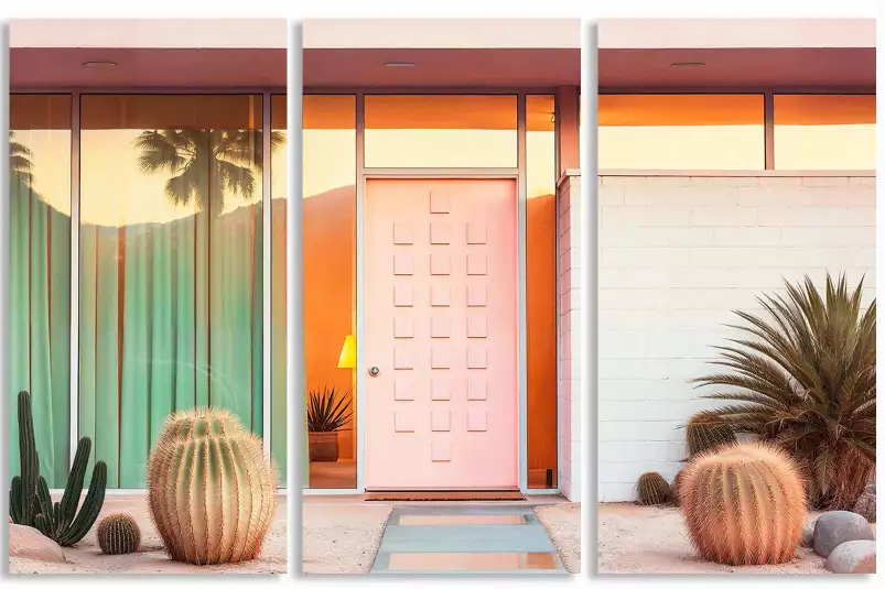 Entrée privée sur Palm springs - affiche architecture