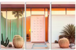 Entrée privée sur Palm springs - affiche architecture