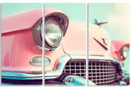 Cadillac rose - affiche vintage voiture