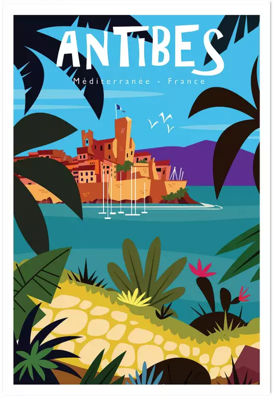 Antibes le Fort carré - affiche cote d azur