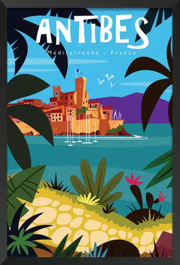 Antibes le Fort carré - affiche cote d azur