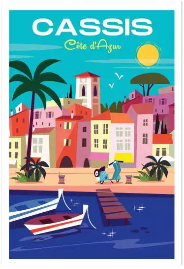Cassis Côte d'Azur - tableau de provence