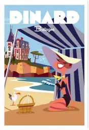 Dinard en été - affiche bretagne