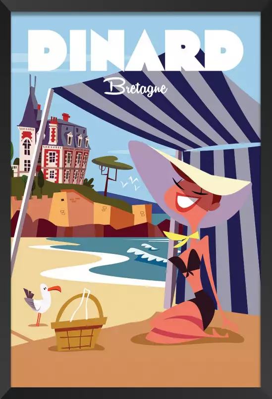 Dinard en été - affiche bretagne