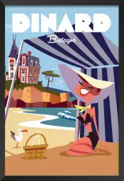 Dinard en été - affiche bretagne