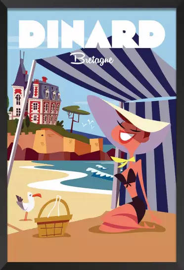 Dinard en été - affiche bretagne