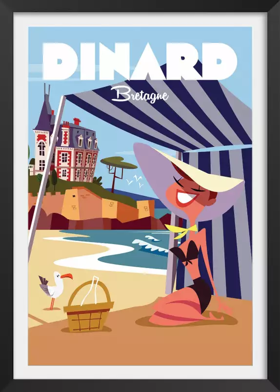 Dinard en été - affiche bretagne