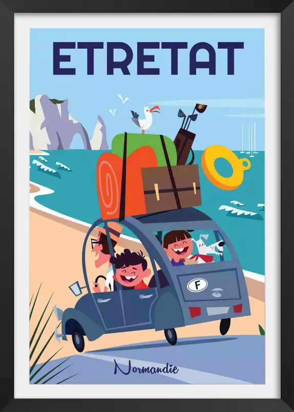 Etretat et la Normandie - affiche mer du nord