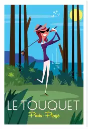 Le golf du Touquet - affiche mer du nord