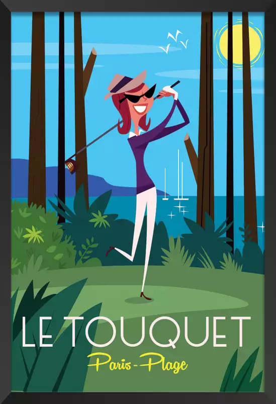 Le golf du Touquet - affiche mer du nord