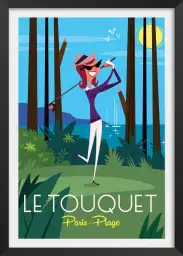 Le golf du Touquet - affiche mer du nord