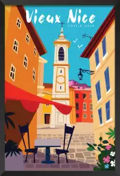 Le vieux Nice - affiche cote d azur