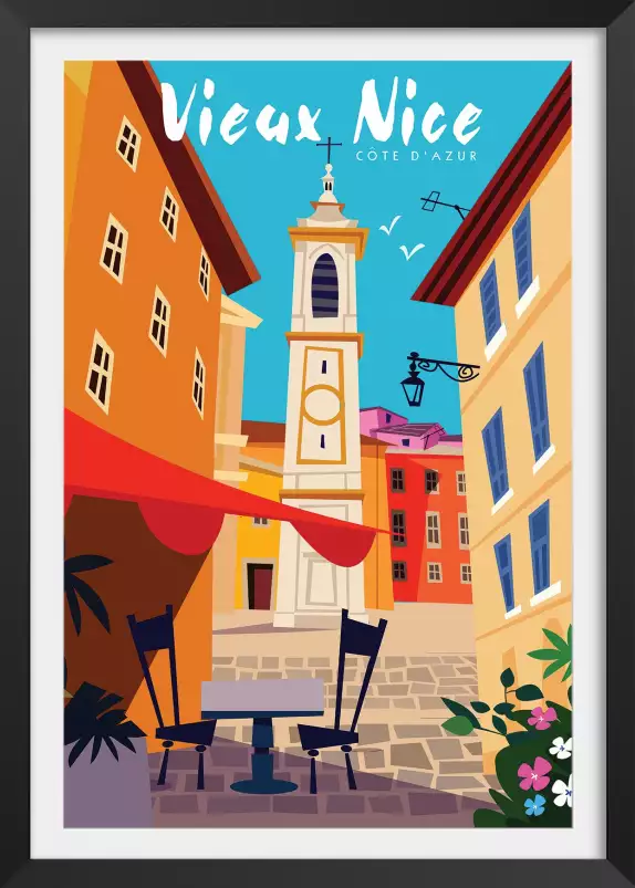 Le vieux Nice - affiche cote d azur